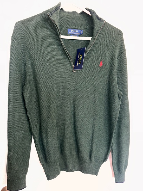 Other - Polo Sweater Medium Green Pima Cotton NWT